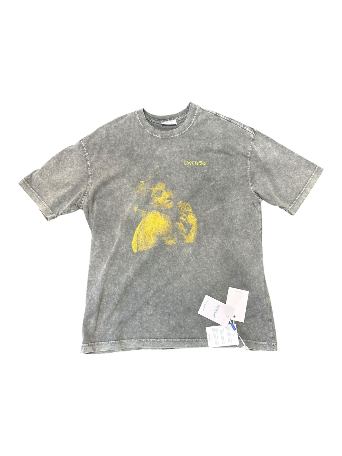 Off White 100% Algodon Gris